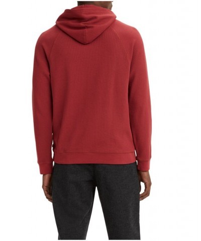 Men's Seasonal Relaxed Fit Hooded Thermal T-shirt Red $21.04 T-Shirts