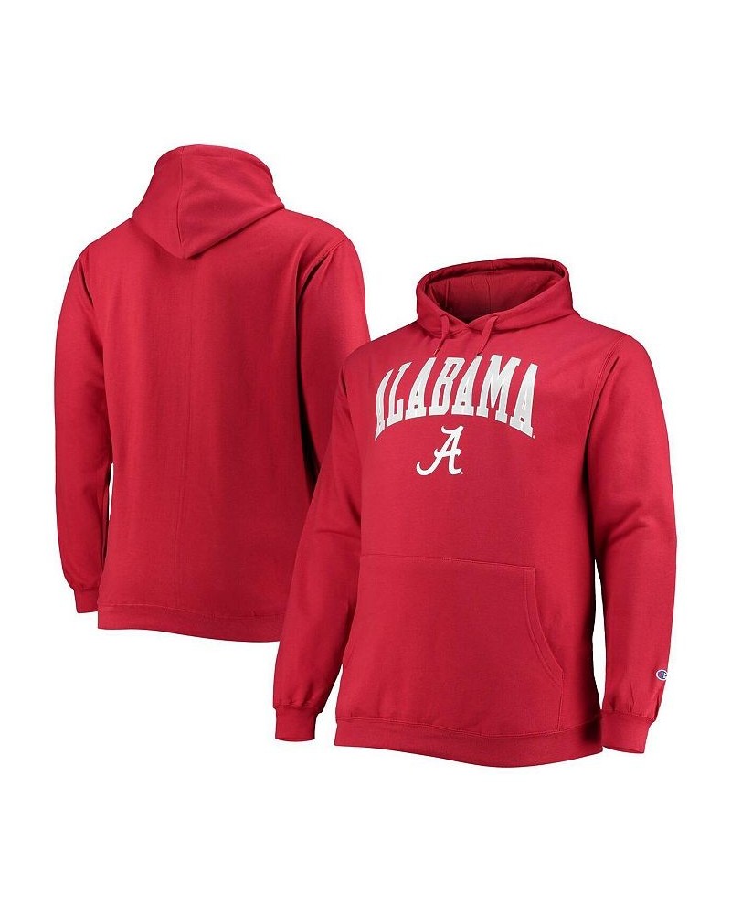 Men's Crimson Alabama Crimson Tide Big and Tall Arch Over Logo Powerblend Pullover Hoodie $31.50 Sweatshirt