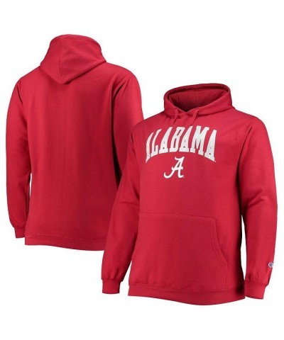 Men's Crimson Alabama Crimson Tide Big and Tall Arch Over Logo Powerblend Pullover Hoodie $31.50 Sweatshirt