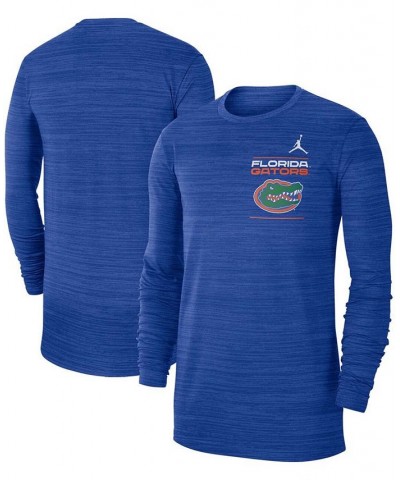 Men's Royal Florida Gators 2021 Sideline Velocity Space-Dye Performance Long Sleeve T-shirt $19.60 T-Shirts