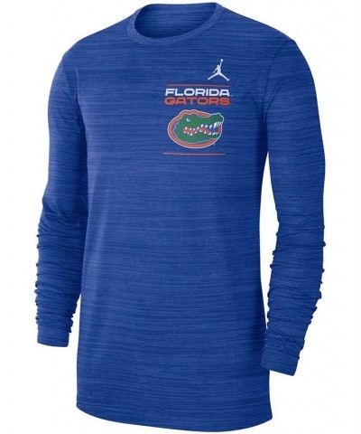 Men's Royal Florida Gators 2021 Sideline Velocity Space-Dye Performance Long Sleeve T-shirt $19.60 T-Shirts