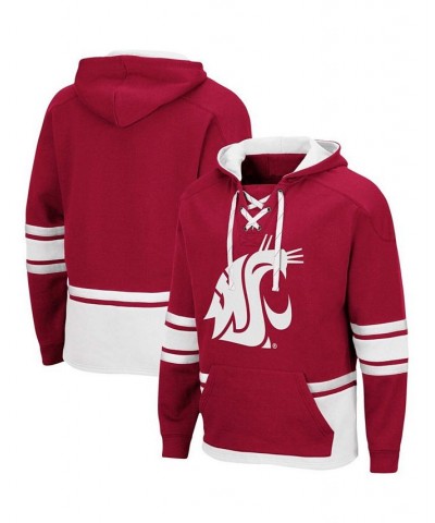 Men's Crimson Washington State Cougars Lace Up 3.0 Pullover Hoodie $31.31 Sweatshirt