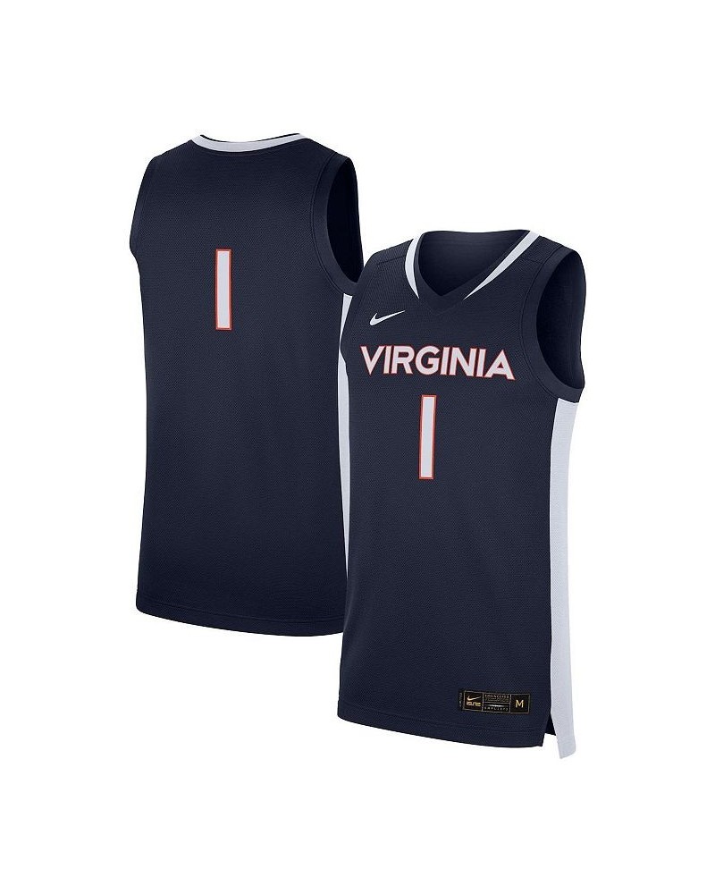 Men's 1 Navy Virginia Cavaliers Replica Basketball Jersey $28.38 Jersey