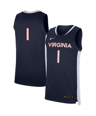 Men's 1 Navy Virginia Cavaliers Replica Basketball Jersey $28.38 Jersey