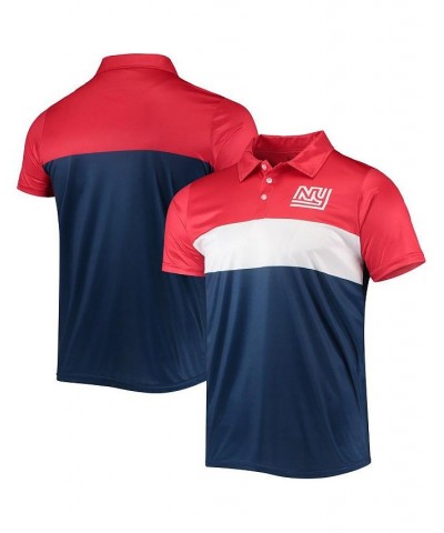 Men's Red, Royal New York Giants Retro Colorblock Polo Shirt $28.59 Polo Shirts