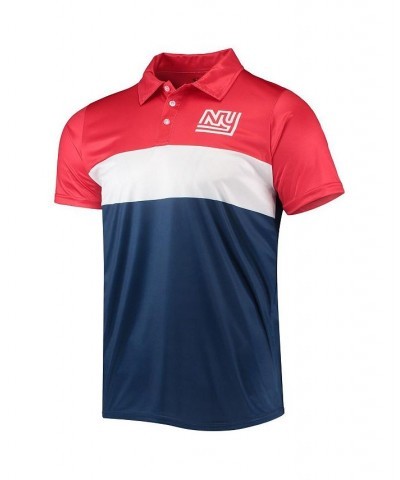 Men's Red, Royal New York Giants Retro Colorblock Polo Shirt $28.59 Polo Shirts