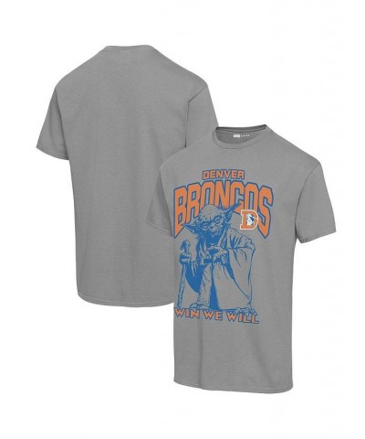 Men's Graphite Denver Broncos Disney Star Wars Yoda Win We Will T-shirt $19.07 T-Shirts