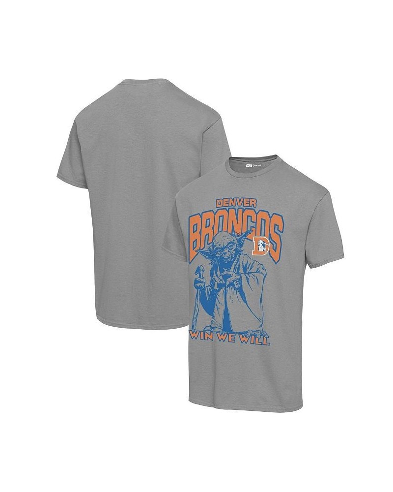 Men's Graphite Denver Broncos Disney Star Wars Yoda Win We Will T-shirt $19.07 T-Shirts