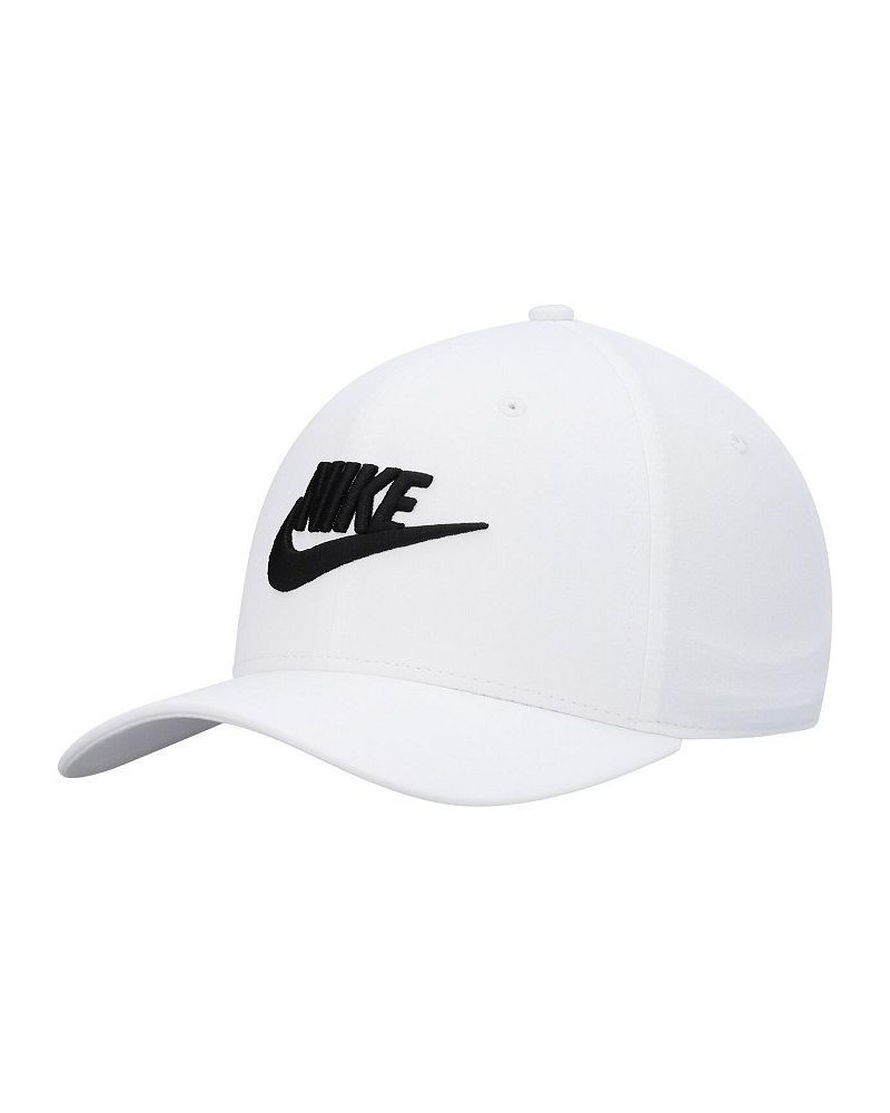 Men's White Classic99 Futura Swoosh Performance Flex Hat $19.71 Hats