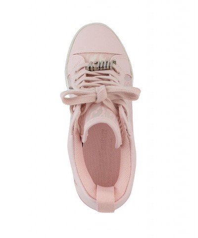 Women's Jorgia Wedge Lace-Up Sneakers Pink $18.00 Shoes