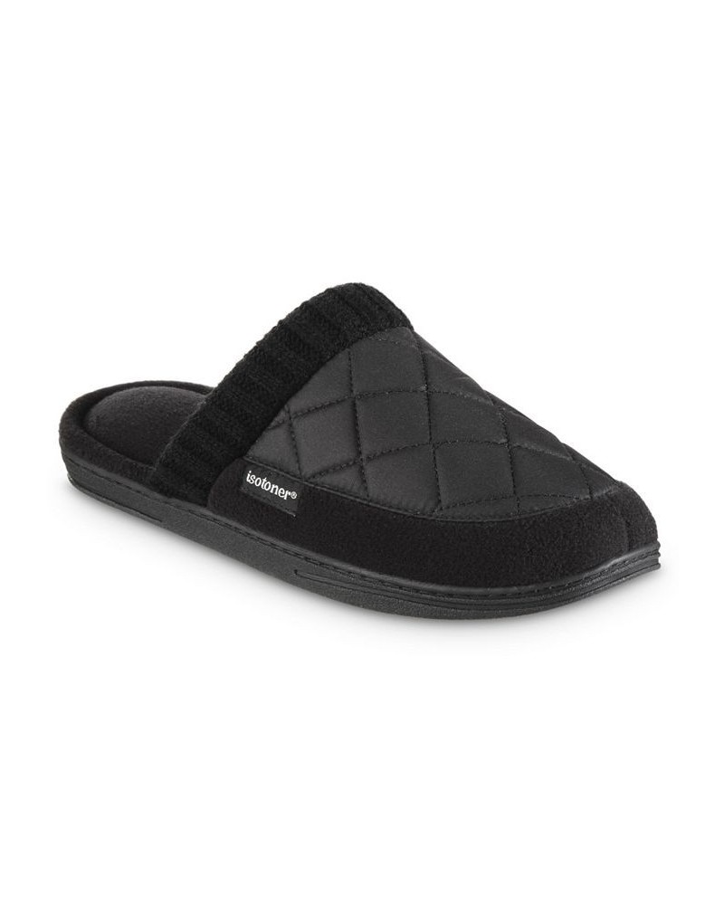 Men's Memory Foam Quilted Levon Clog Slippers Black $12.42 Shoes