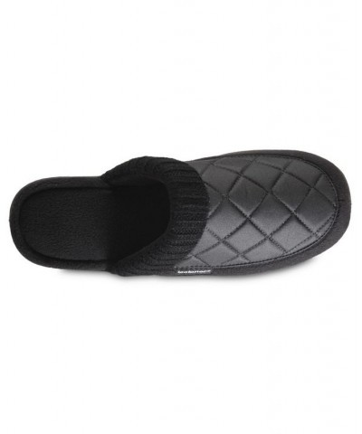 Men's Memory Foam Quilted Levon Clog Slippers Black $12.42 Shoes