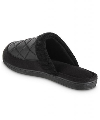 Men's Memory Foam Quilted Levon Clog Slippers Black $12.42 Shoes