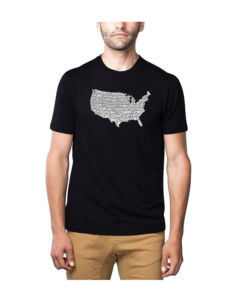 Men's Premium Word Art T-Shirt - The Star Spangled Banner Black $26.99 T-Shirts