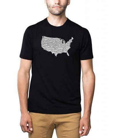 Men's Premium Word Art T-Shirt - The Star Spangled Banner Black $26.99 T-Shirts