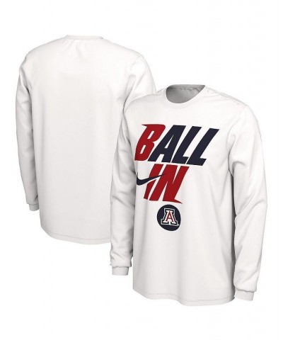 Men's White Arizona Wildcats Ball In Bench Long Sleeve T-shirt $24.00 T-Shirts