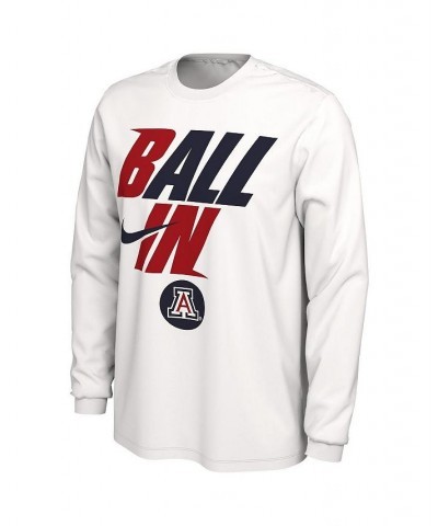 Men's White Arizona Wildcats Ball In Bench Long Sleeve T-shirt $24.00 T-Shirts