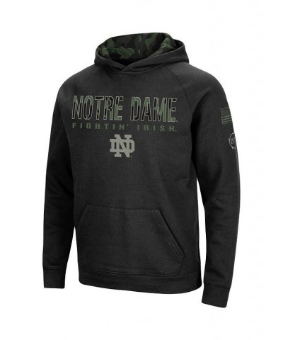 Men's Black Notre Dame Fighting Irish Big and Tall OHT Military-Inspired Appreciation Raglan Pullover Hoodie $39.20 Sweatshirt