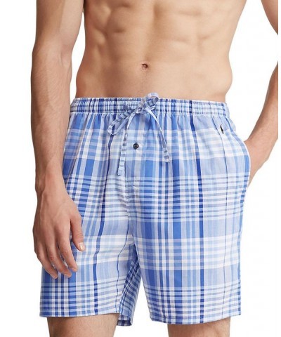 Men's Plaid Pajama Shorts Blue $21.73 Pajama