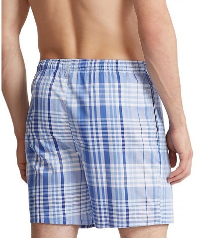 Men's Plaid Pajama Shorts Blue $21.73 Pajama