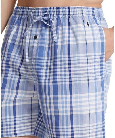 Men's Plaid Pajama Shorts Blue $21.73 Pajama