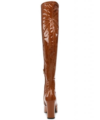 Bravy Over-The-Knee Stretch Boots Brown $20.22 Shoes