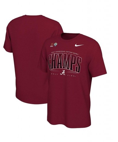 Men's Crimson Alabama Crimson Tide College Football Playoff 2021 Cotton Bowl Champions Locker Room T-shirt $16.56 T-Shirts