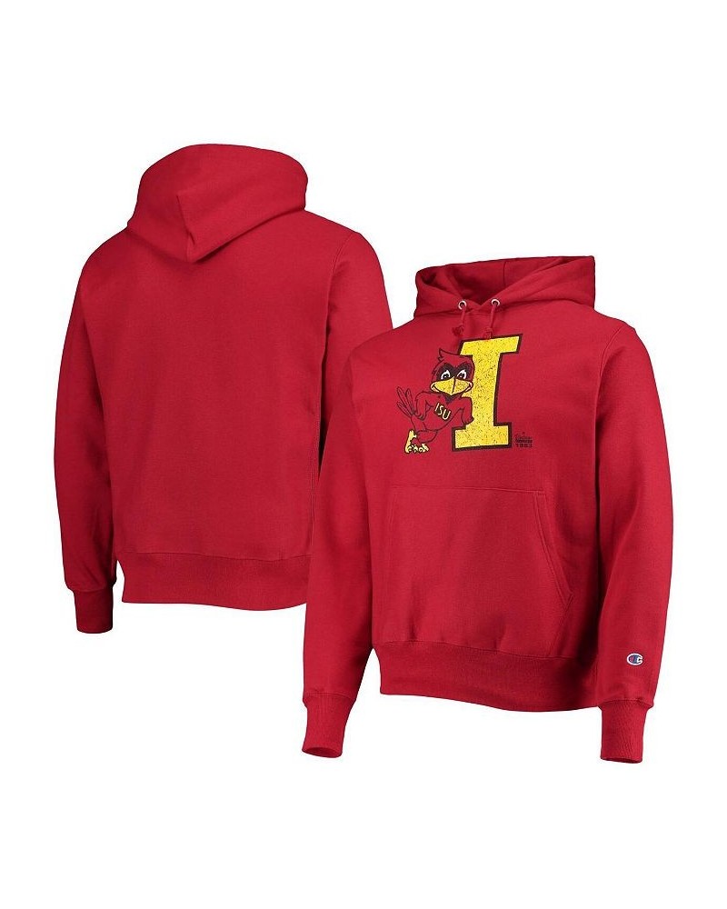 Men's Cardinal Iowa State Cyclones Vault Logo Reverse Weave Pullover Hoodie $38.95 Sweatshirt