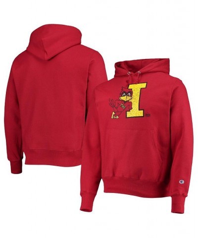 Men's Cardinal Iowa State Cyclones Vault Logo Reverse Weave Pullover Hoodie $38.95 Sweatshirt