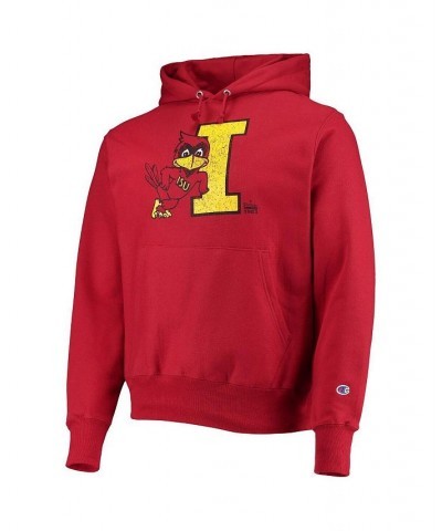 Men's Cardinal Iowa State Cyclones Vault Logo Reverse Weave Pullover Hoodie $38.95 Sweatshirt