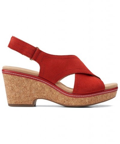 Women's Giselle Cove Sandals Red $41.42 Shoes