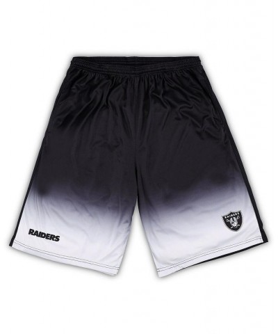 Men's Black Las Vegas Raiders Big and Tall Faded Shorts $20.21 Shorts