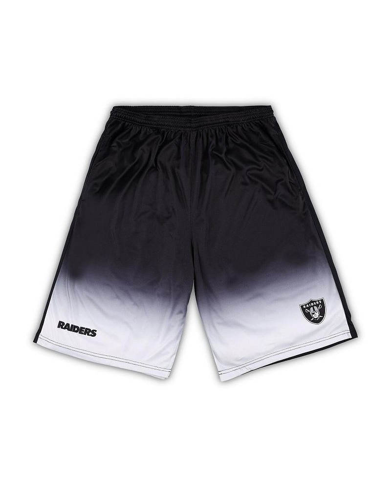 Men's Black Las Vegas Raiders Big and Tall Faded Shorts $20.21 Shorts