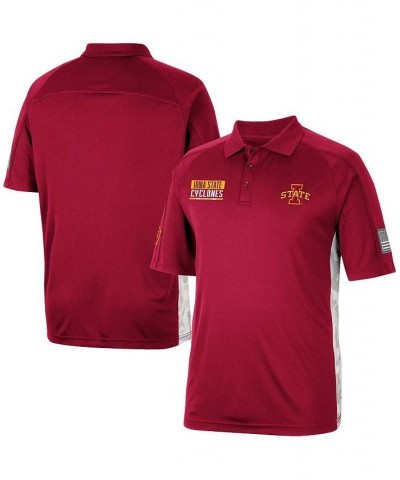 Men's Cardinal Iowa State Cyclones OHT Military-Inspired Appreciation Snow Camo Polo Shirt $32.99 Polo Shirts