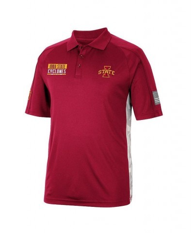 Men's Cardinal Iowa State Cyclones OHT Military-Inspired Appreciation Snow Camo Polo Shirt $32.99 Polo Shirts