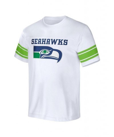 Men's NFL x Darius Rucker Collection by White Seattle Seahawks Football Striped T-shirt $21.12 T-Shirts