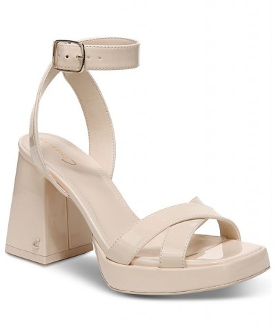 Kaitlyn Ankle-Strap Flare-Heel Platform Sandals PD04 $41.58 Shoes