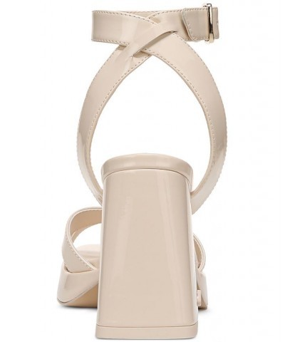 Kaitlyn Ankle-Strap Flare-Heel Platform Sandals PD04 $41.58 Shoes