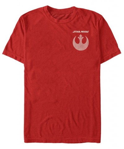 Star Wars Men's Rebel Straight Logo and Icon Short Sleeve T-Shirt Red $18.54 T-Shirts