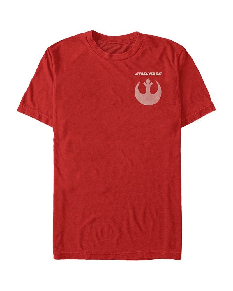 Star Wars Men's Rebel Straight Logo and Icon Short Sleeve T-Shirt Red $18.54 T-Shirts