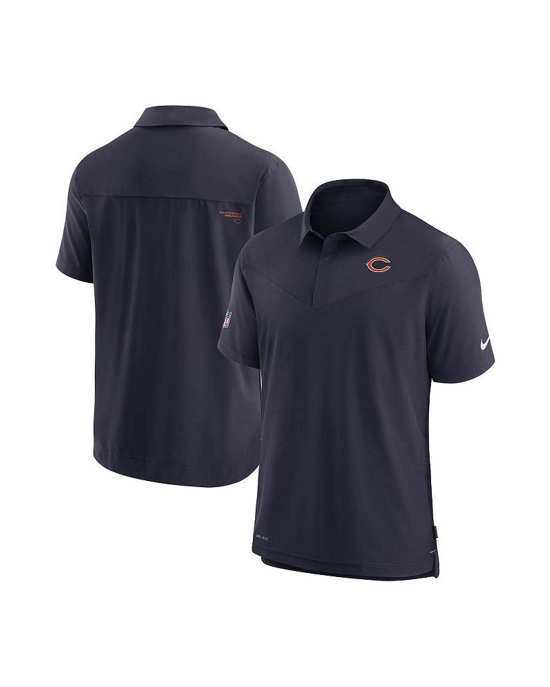 Men's Navy Chicago Bears Sideline UV Performance Polo Shirt $43.20 Polo Shirts