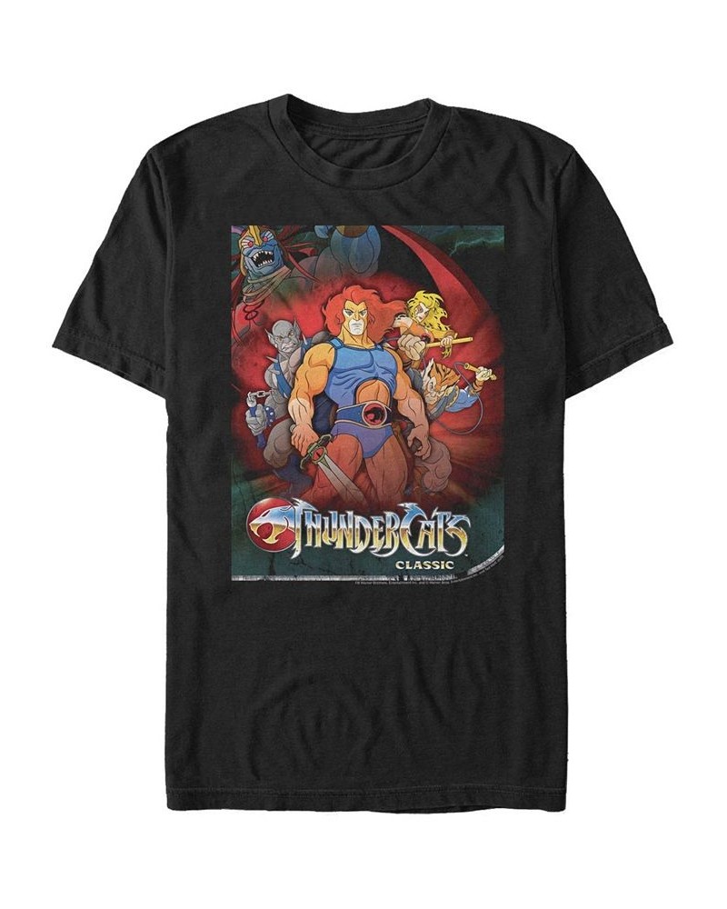 Men's Thundercats Poster Short Sleeve T-shirt Black $19.24 T-Shirts