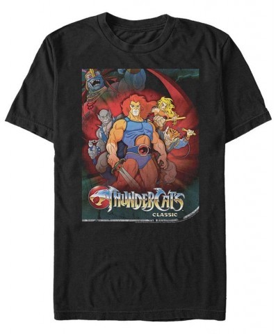 Men's Thundercats Poster Short Sleeve T-shirt Black $19.24 T-Shirts