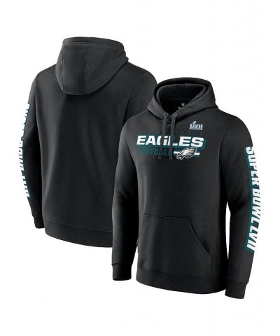 Men's Branded Black Philadelphia Eagles Super Bowl LVII Star Trail Pullover Hoodie $34.31 Sweatshirt