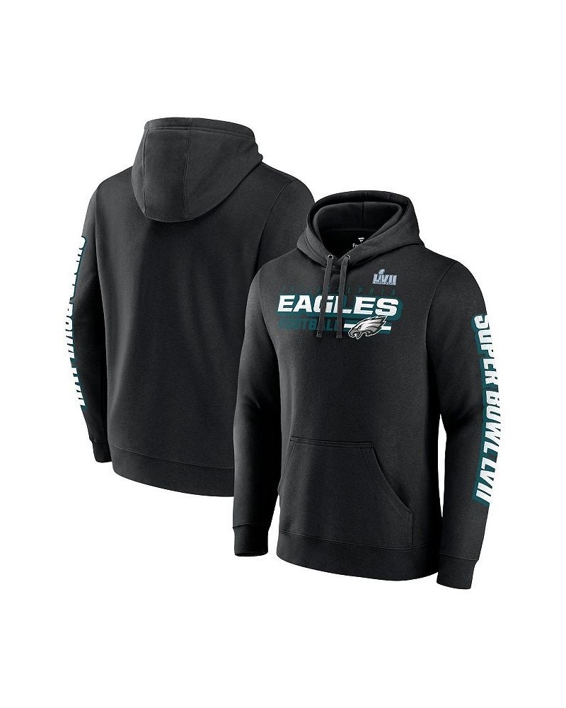 Men's Branded Black Philadelphia Eagles Super Bowl LVII Star Trail Pullover Hoodie $34.31 Sweatshirt