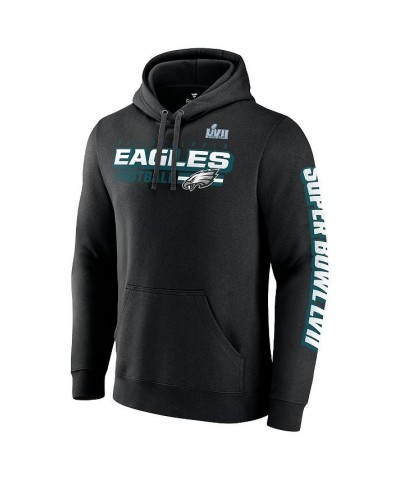 Men's Branded Black Philadelphia Eagles Super Bowl LVII Star Trail Pullover Hoodie $34.31 Sweatshirt