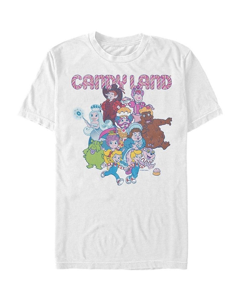 Men's Candy Land Candy Bunch Short Sleeve T-shirt White $14.70 T-Shirts