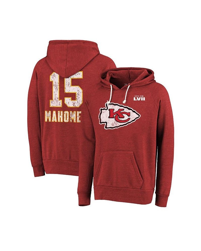 Men's Threads Patrick Mahomes Red Kansas City Chiefs Super Bowl LVII Name and Number Pullover Hoodie $54.99 Sweatshirt