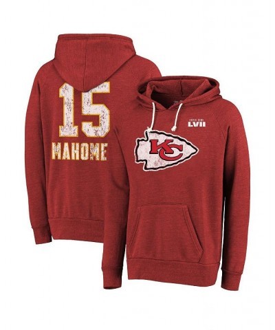 Men's Threads Patrick Mahomes Red Kansas City Chiefs Super Bowl LVII Name and Number Pullover Hoodie $54.99 Sweatshirt