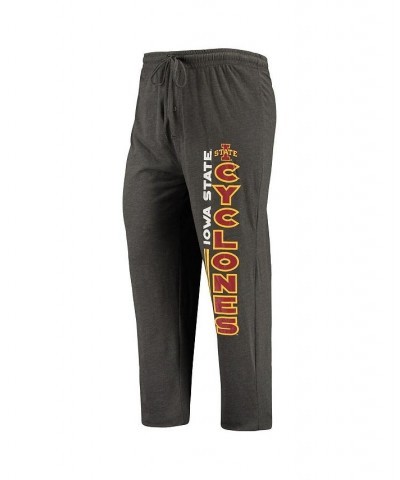 Men's Heathered Charcoal, Cardinal Iowa State Cyclones Meter T-shirt and Pants Sleep Set $28.70 Pajama